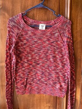 mac & jac Red Multi Knit Crewneck Sweater